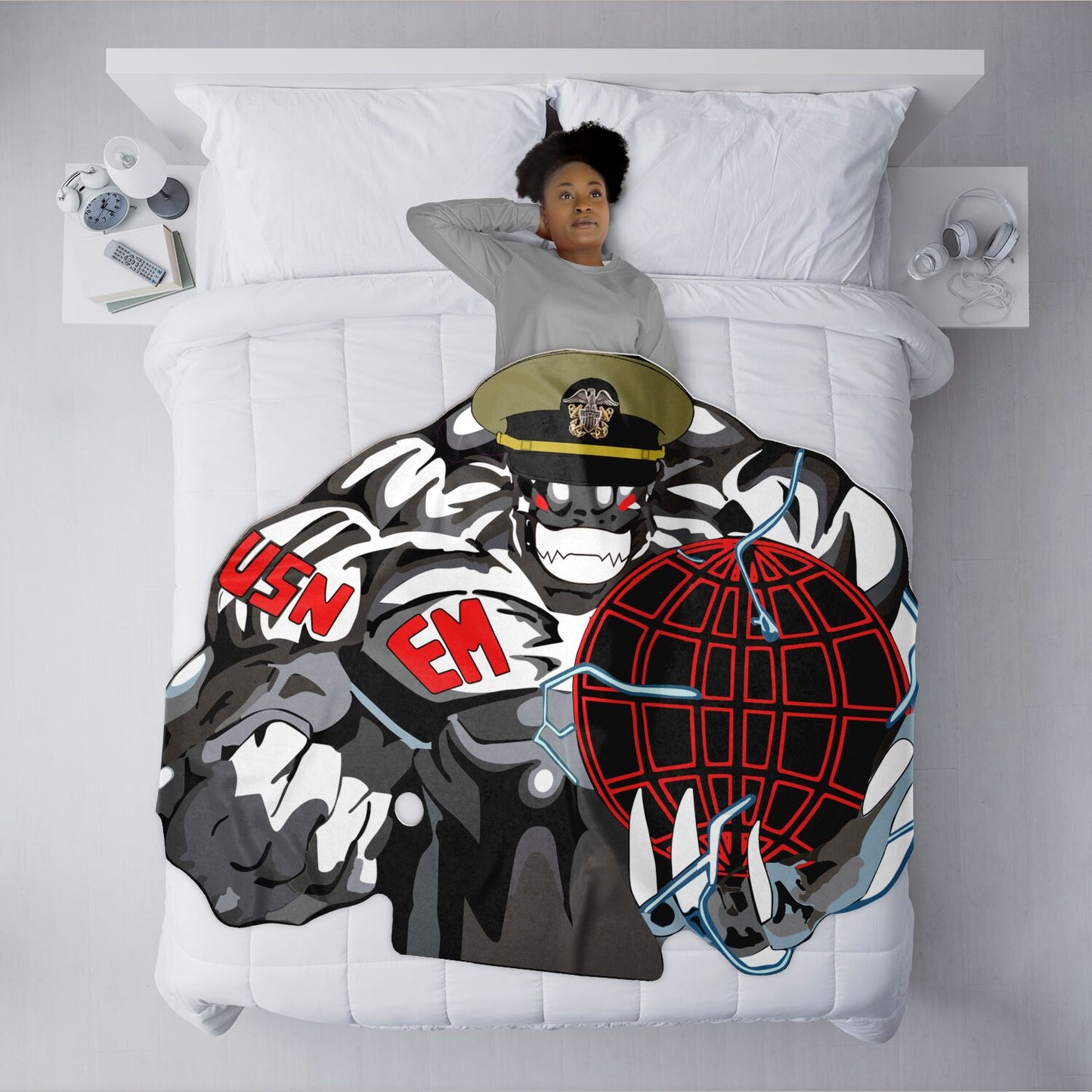 Electrician's Mate Mascot-Freeform Blanket
