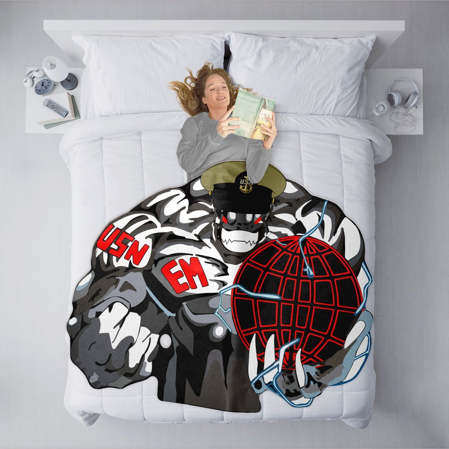 Electrician's Mate Mascot-Freeform Blanket