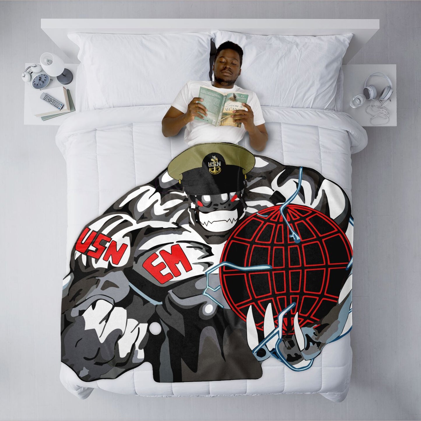 Electrician's Mate Mascot-Freeform Blanket
