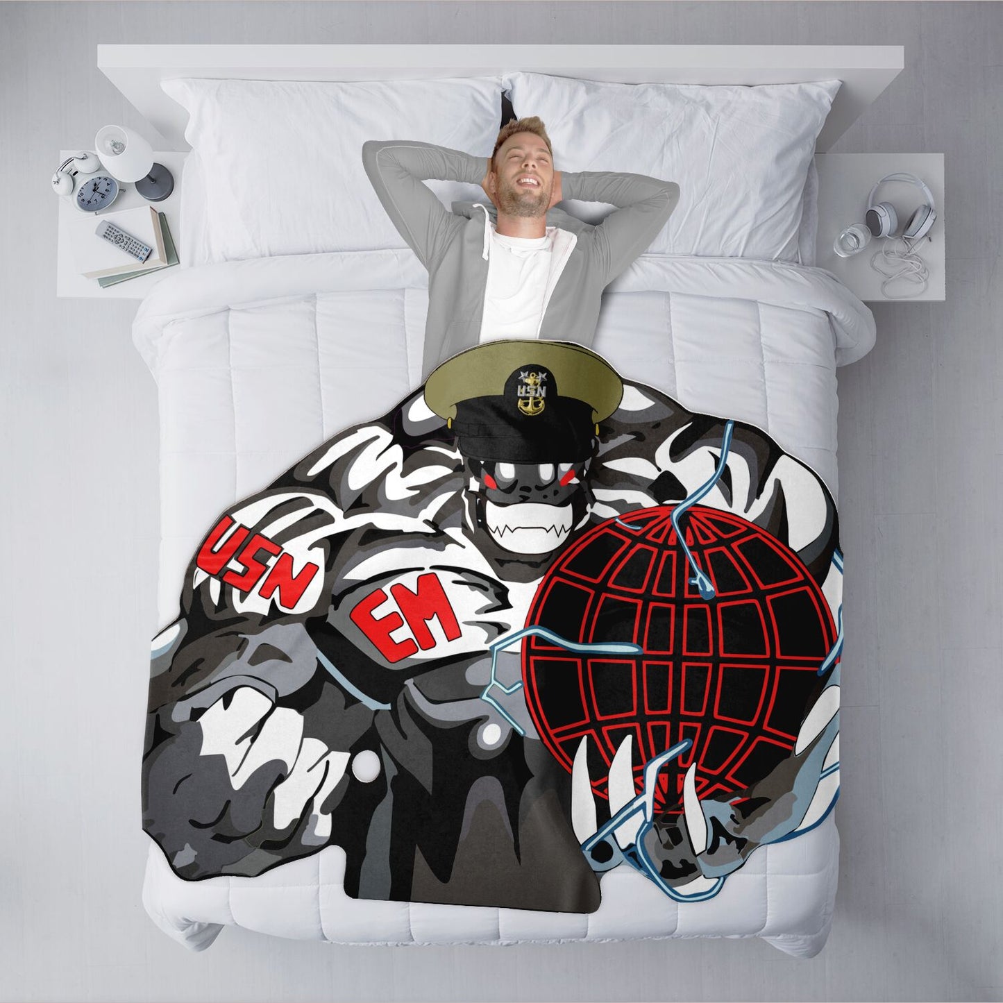 Electrician's Mate Mascot-Freeform Blanket